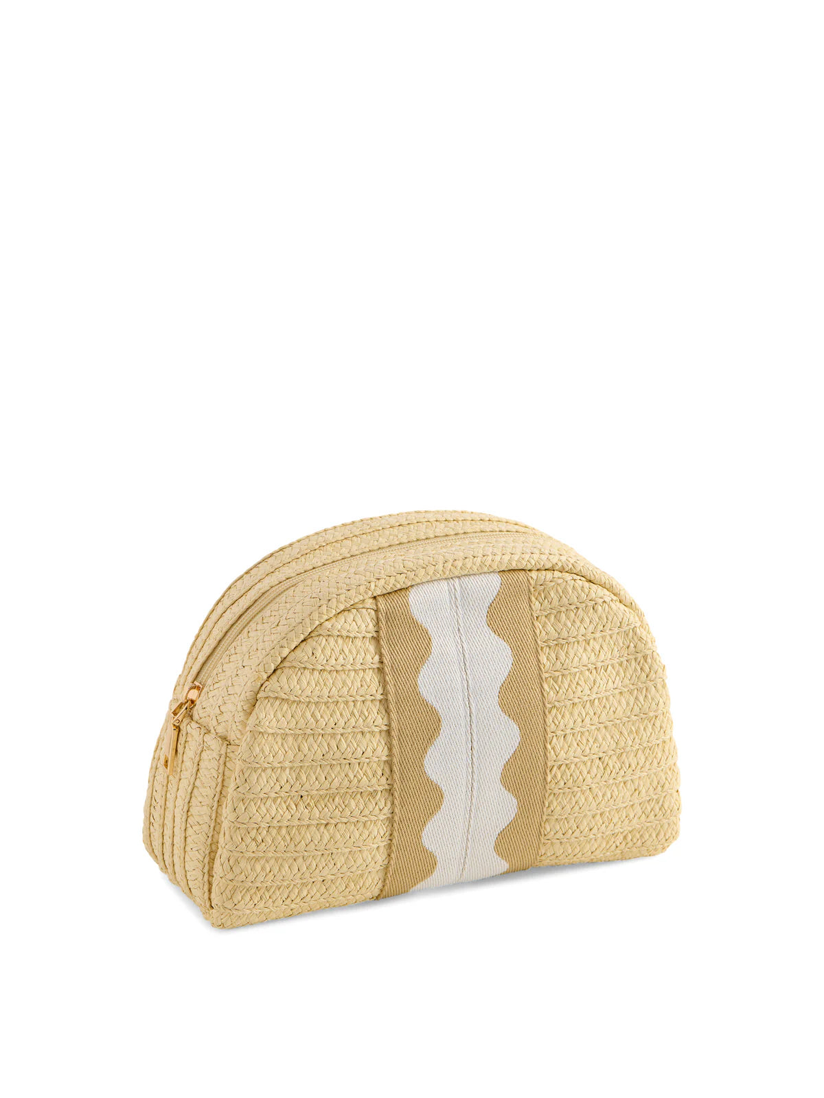 Tan Marbella Zip Pouch