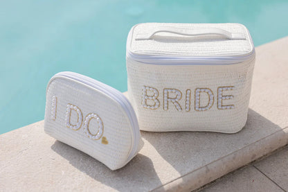 White "Bride" Cosmetic Case