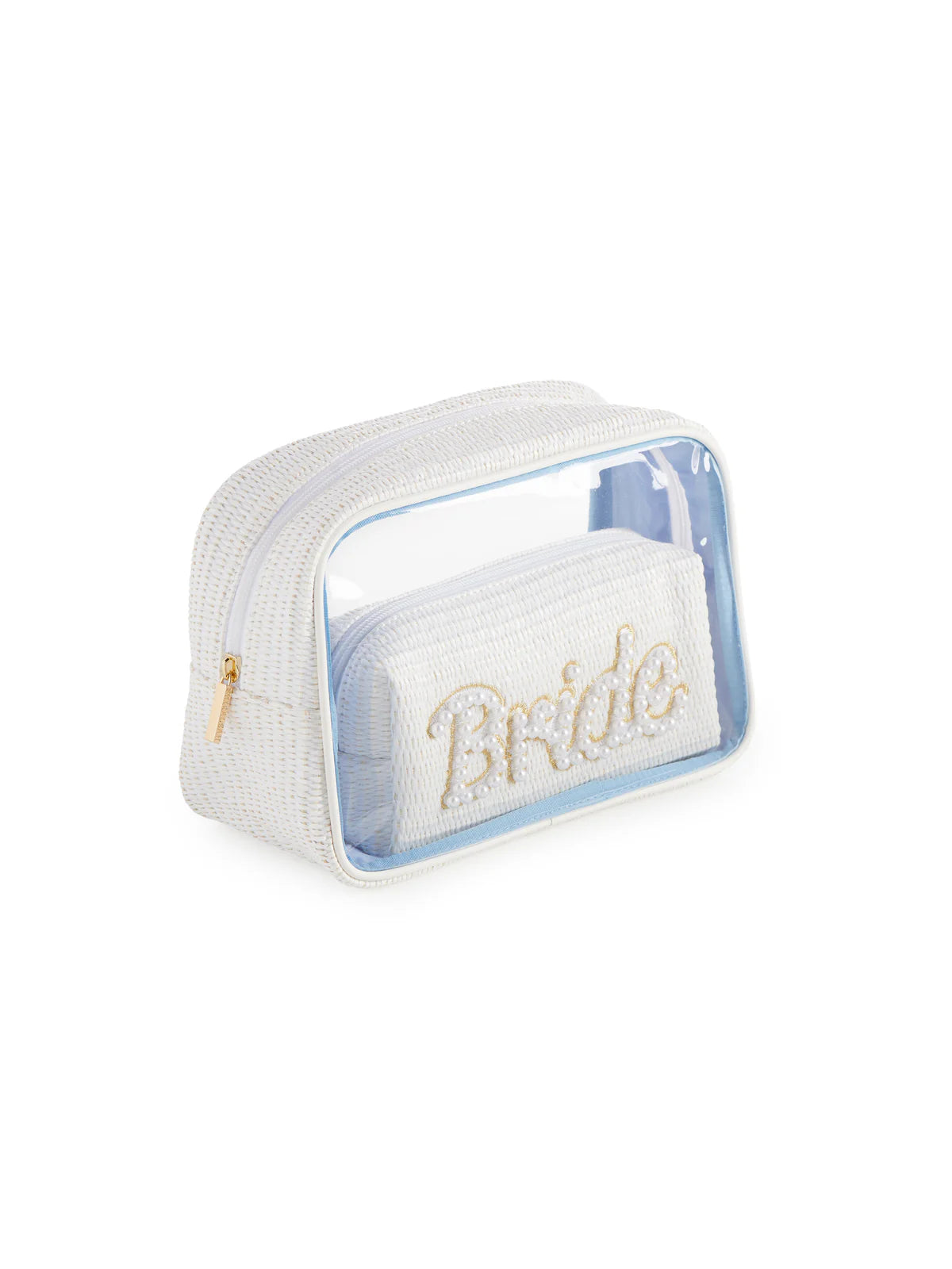 White "Bride" Set Of 2 Cosmetic Cases