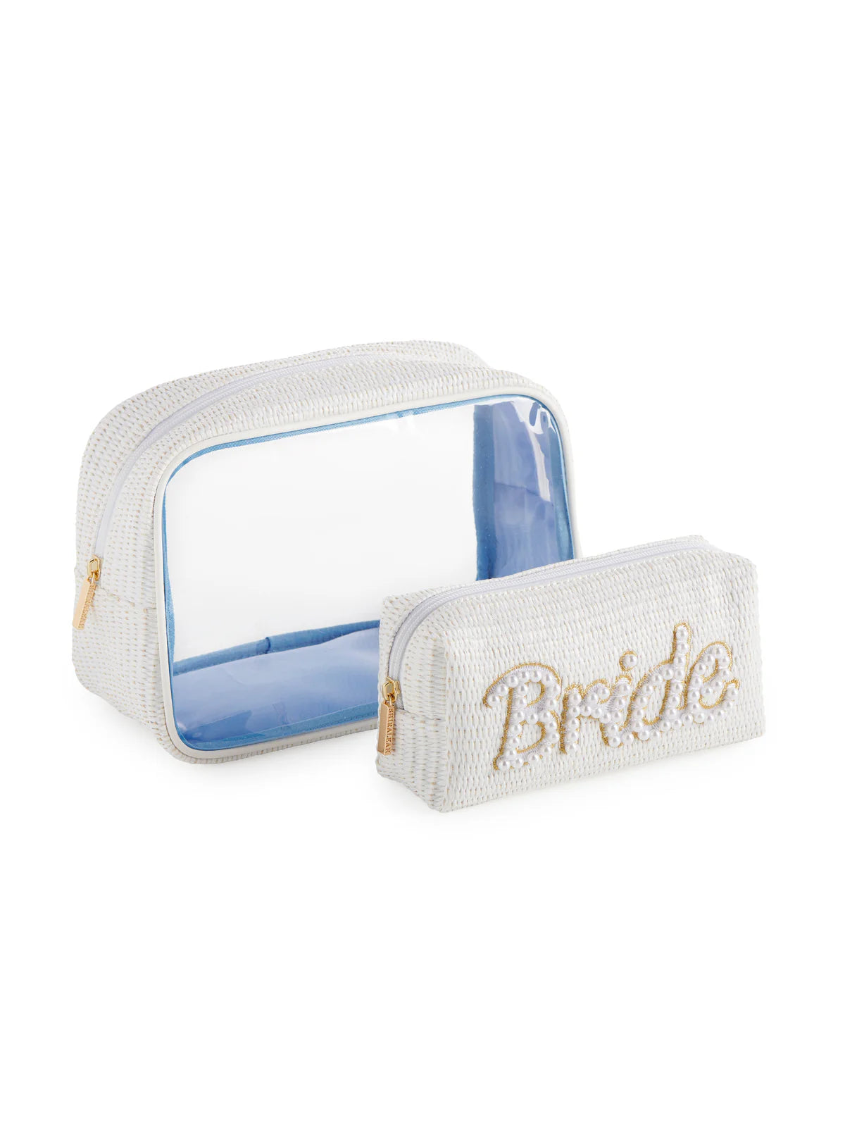 White "Bride" Set Of 2 Cosmetic Cases