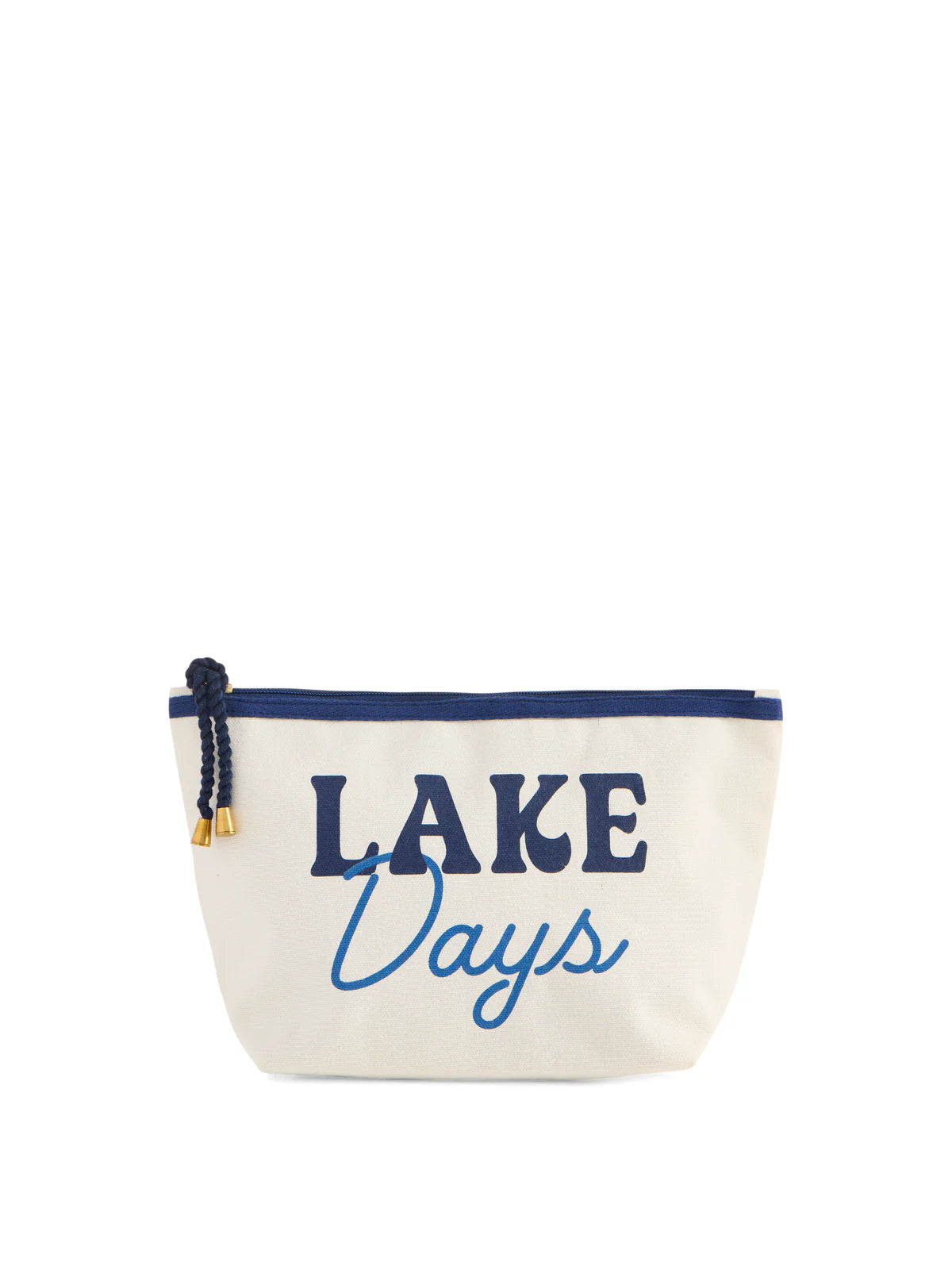 "Lake Days" Zip Pouch, Ivory