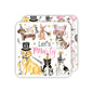 Let's Paw-ty New Year Pooches Square Coaster