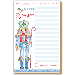 Tis The Season Handpainted Chinoiserie Nutcracker Luxe Large Notepad