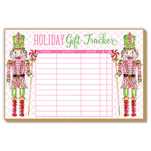 Handpainted Pink Nutcrackers Gift Tracker Luxe Large Notepad