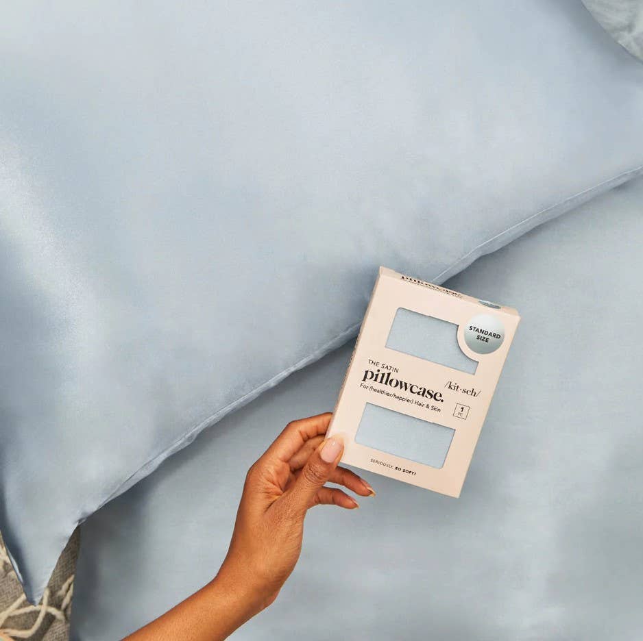 Haze Blue Standard Satin Pillowcase