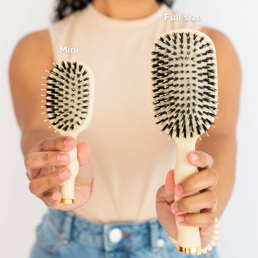 Mini Boar Brush - Tan