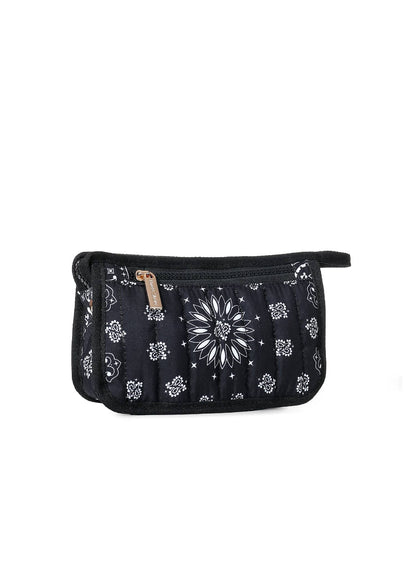 Demi Black Bandana Cosmetic Pouch