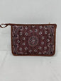 Beau Brown Bandana Print Pouch