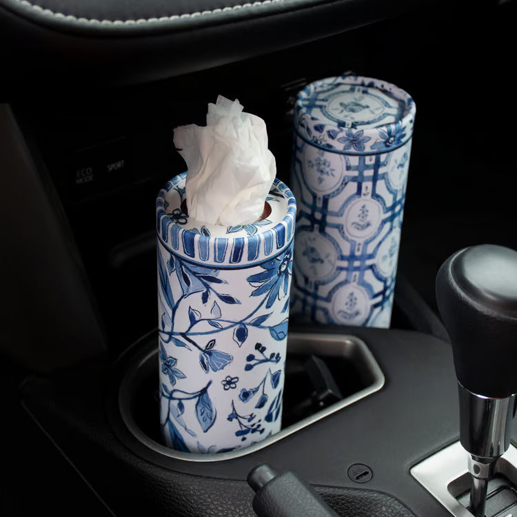 Blue Florals Tissue Box Set