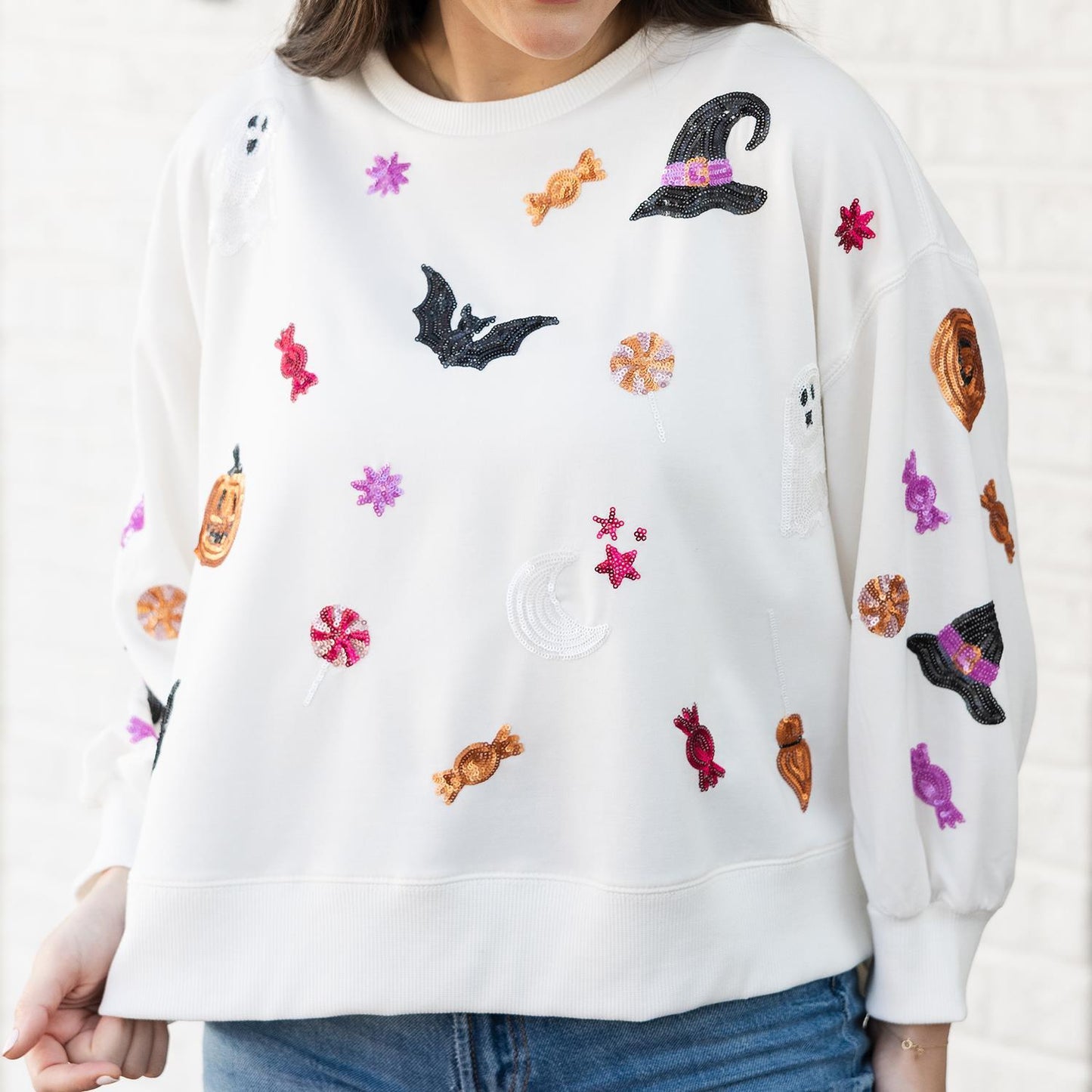 Halloween Sequin Sweatshirt