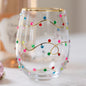 Stemless Wine Glass | Rhinestone Lights