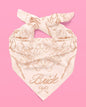 Bride Hair Scarf (White & Tan)