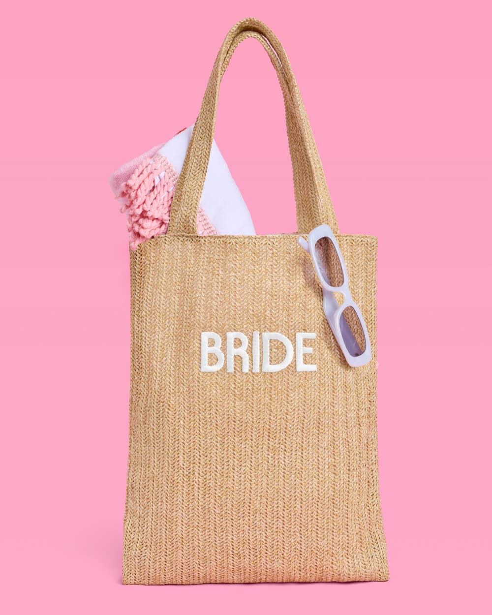 Bride Straw Beach Tote
