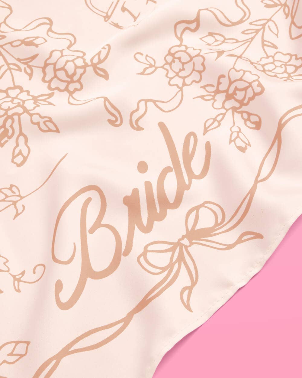 Bride Hair Scarf (White & Tan)