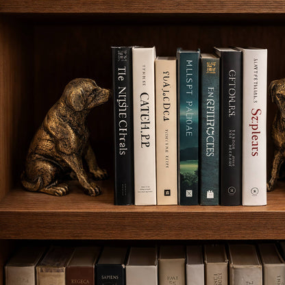 S/2, Iron Dog Decorative Bookend Set, Set of 2