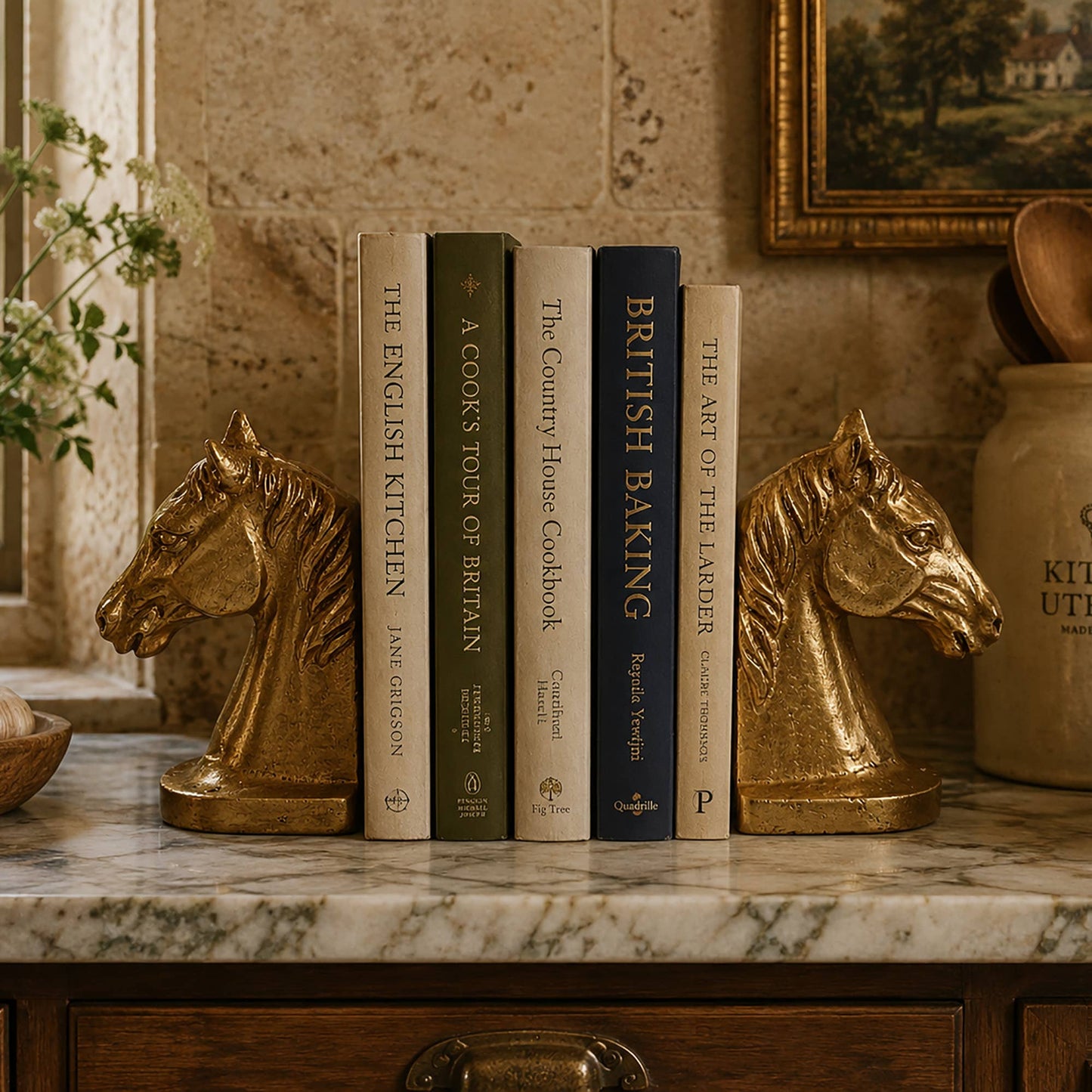 S/2, Iron Horse Head Decorative Bookend Set