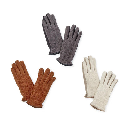 Sherpa Gloves with Touchscreen Fingertip and Plush Lining