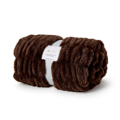 Brown Faux Fur Throw