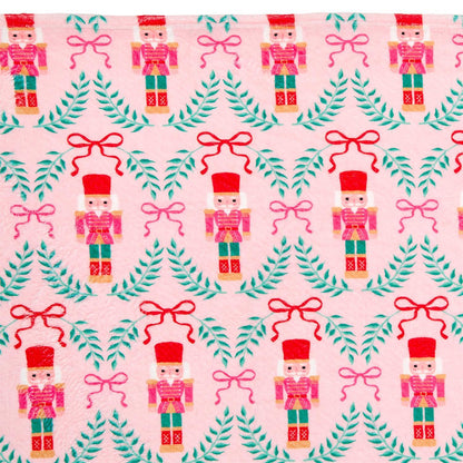 Pink Nutcracker Throw Blanket