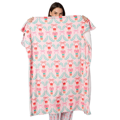 Pink Nutcracker Throw Blanket