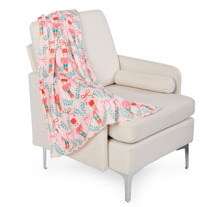 Pink Nutcracker Throw Blanket