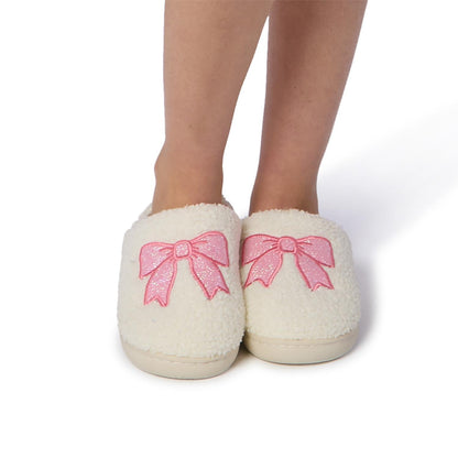 Pink Bow Slipper