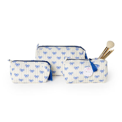 Blue Coquette Bow Pouch