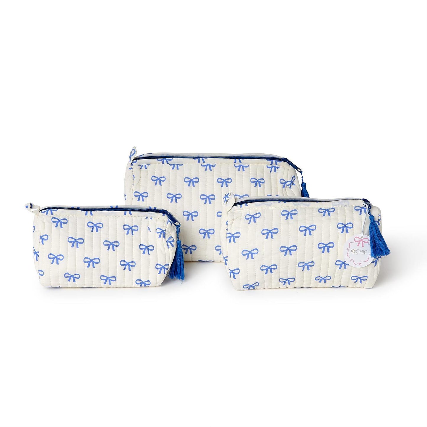 Blue Coquette Bow Pouch