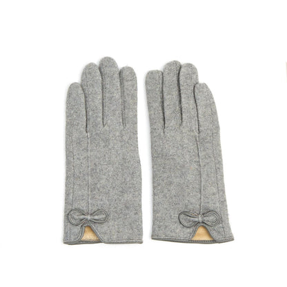 Haven Flannel Glove with Bow Detail and Fleece Lining