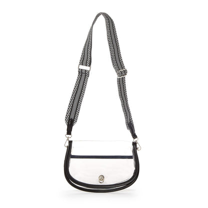 Clear Winner Black Stadium Bag with Adjustable Cross Body Strap