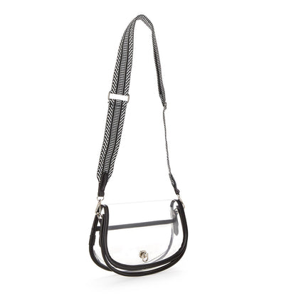 Clear Winner Black Stadium Bag with Adjustable Cross Body Strap