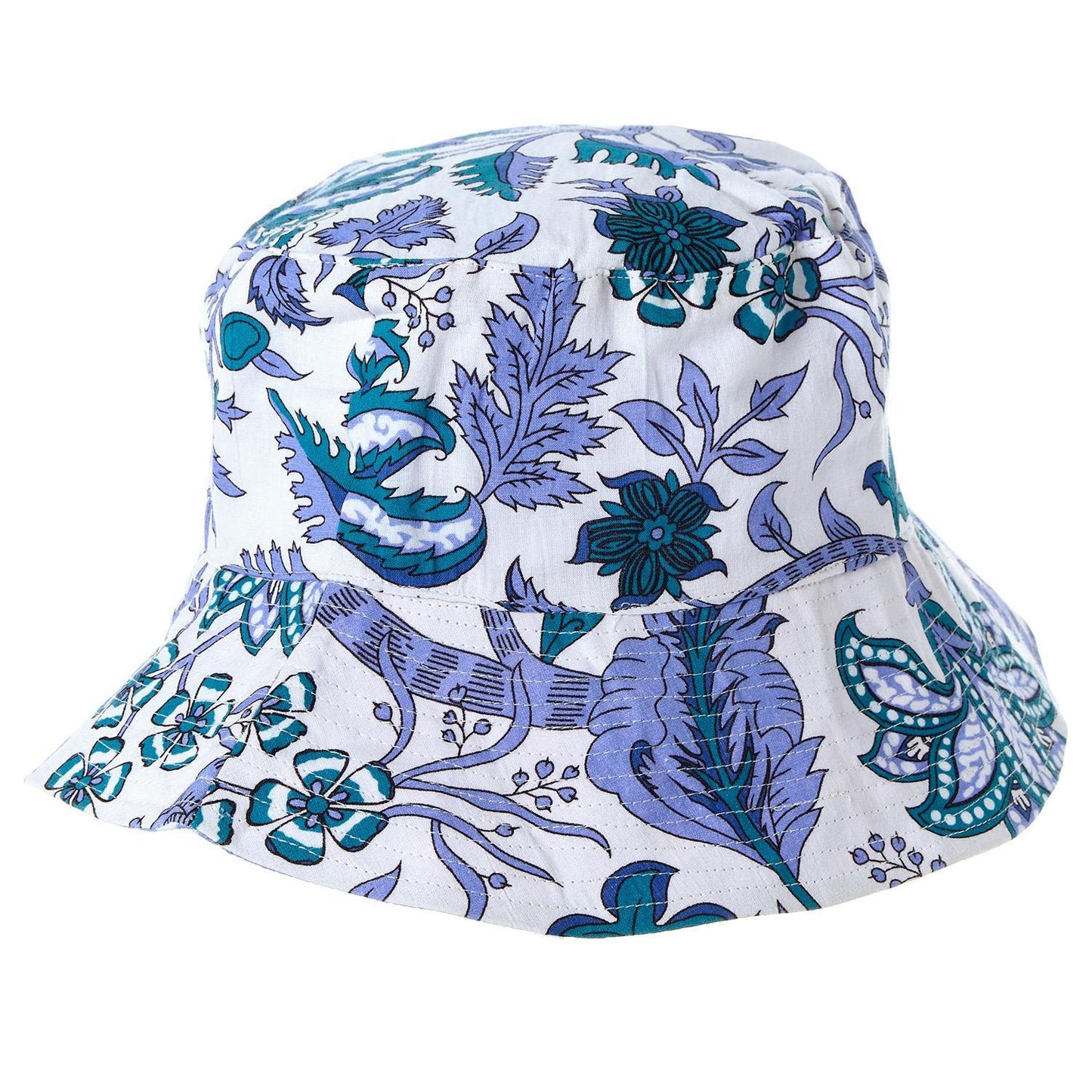 Coastal Cool Cotton Block Printed Reversible Sun Hat
