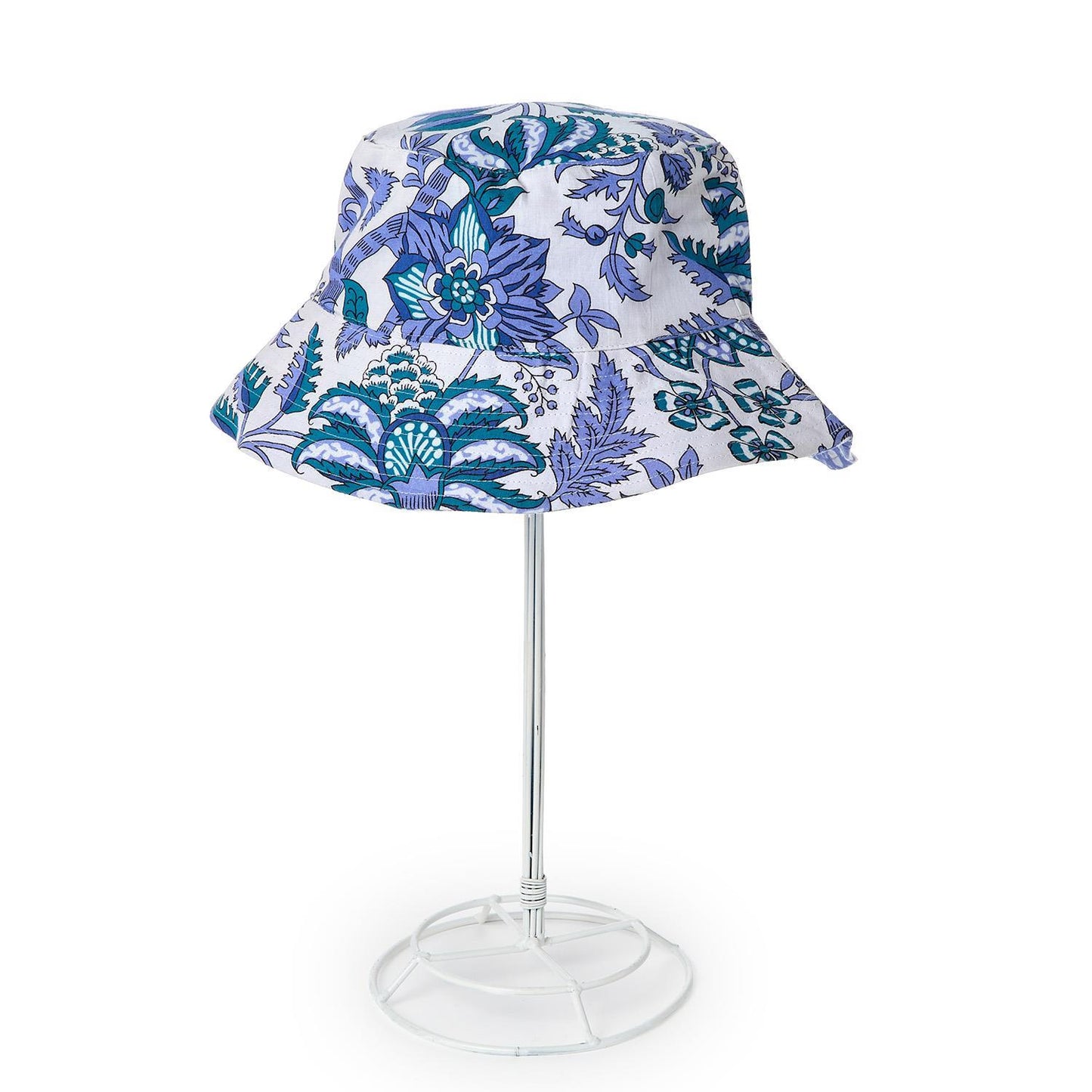 Coastal Cool Cotton Block Printed Reversible Sun Hat