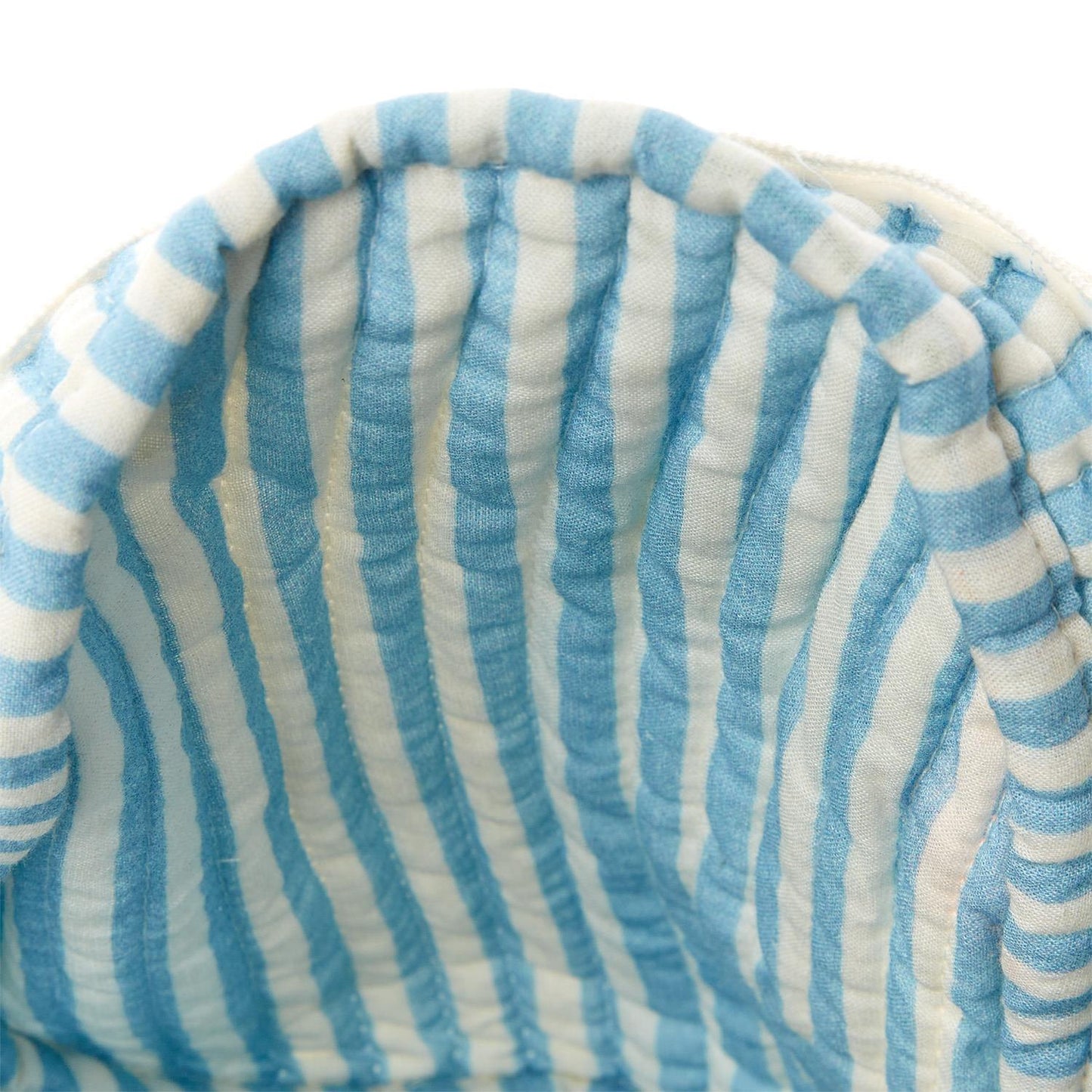 Orange Grove Cotton Block Printed Round Zip Top Multi Purpose Pouch