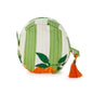 Orange Grove Cotton Block Printed Round Zip Top Multi Purpose Pouch