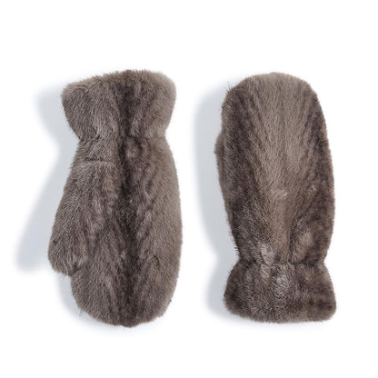 Polar Plush Mittens with Tonal Chevron Pattern and Fleece Lining