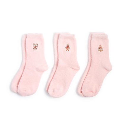 Pink Cozy Holiday Socks