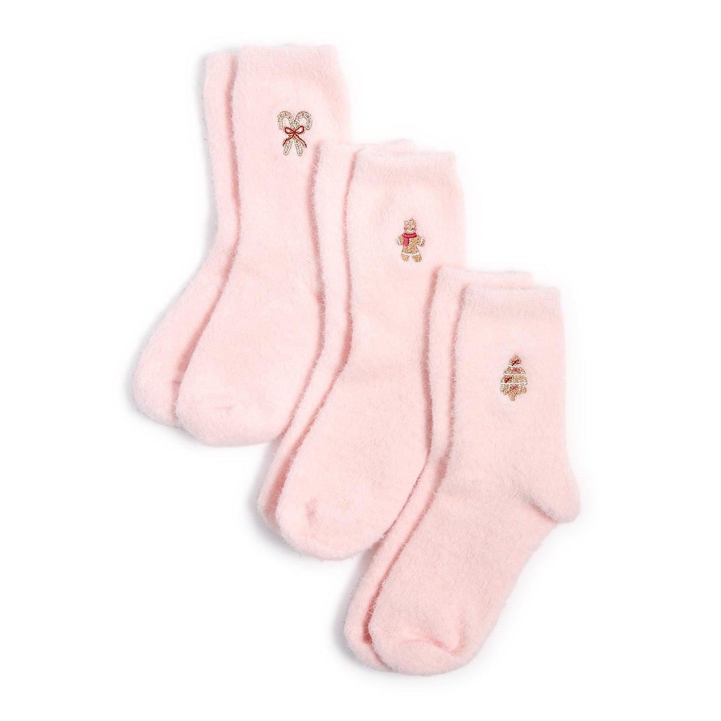Pink Cozy Holiday Socks