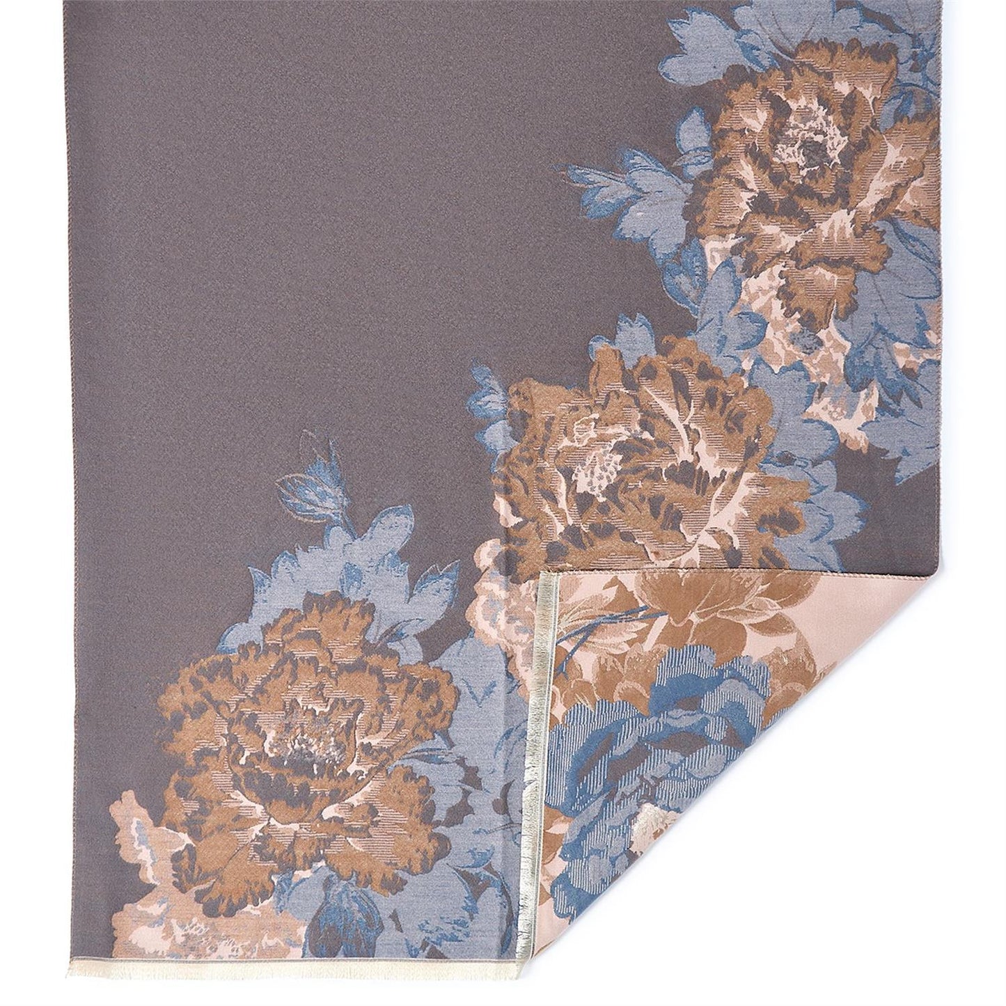 Studio Floral Motif Double Sided Softer than Cashmere Shawl