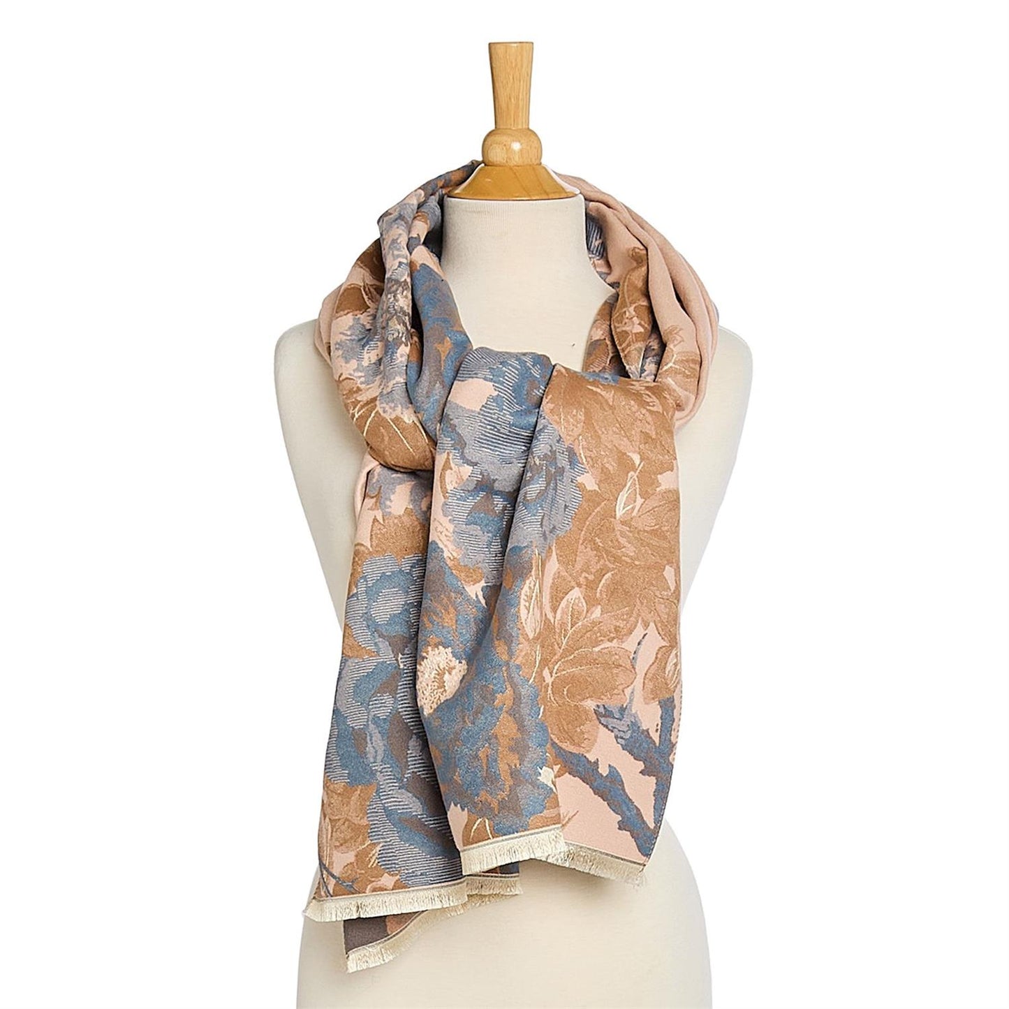 Studio Floral Motif Double Sided Softer than Cashmere Shawl
