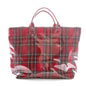 Tartan Tote with PVC Coated Exterior and Top Handles with Lined Interior with Pockets