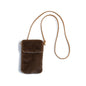 Plush Luxe Cross Body Bag with Fold Over Top and Snap Closure