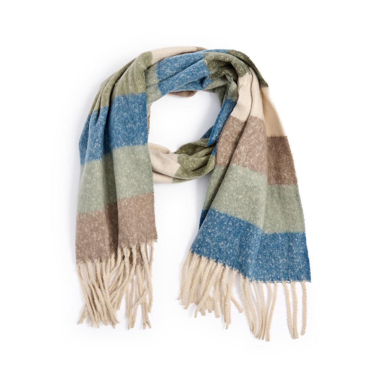 Soft Horizon Super Soft Scarf with Fringe Edges
