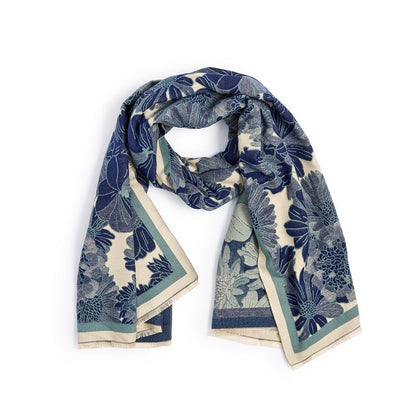 Studio Floral Motif Double Sided Softer than Cashmere Shawl