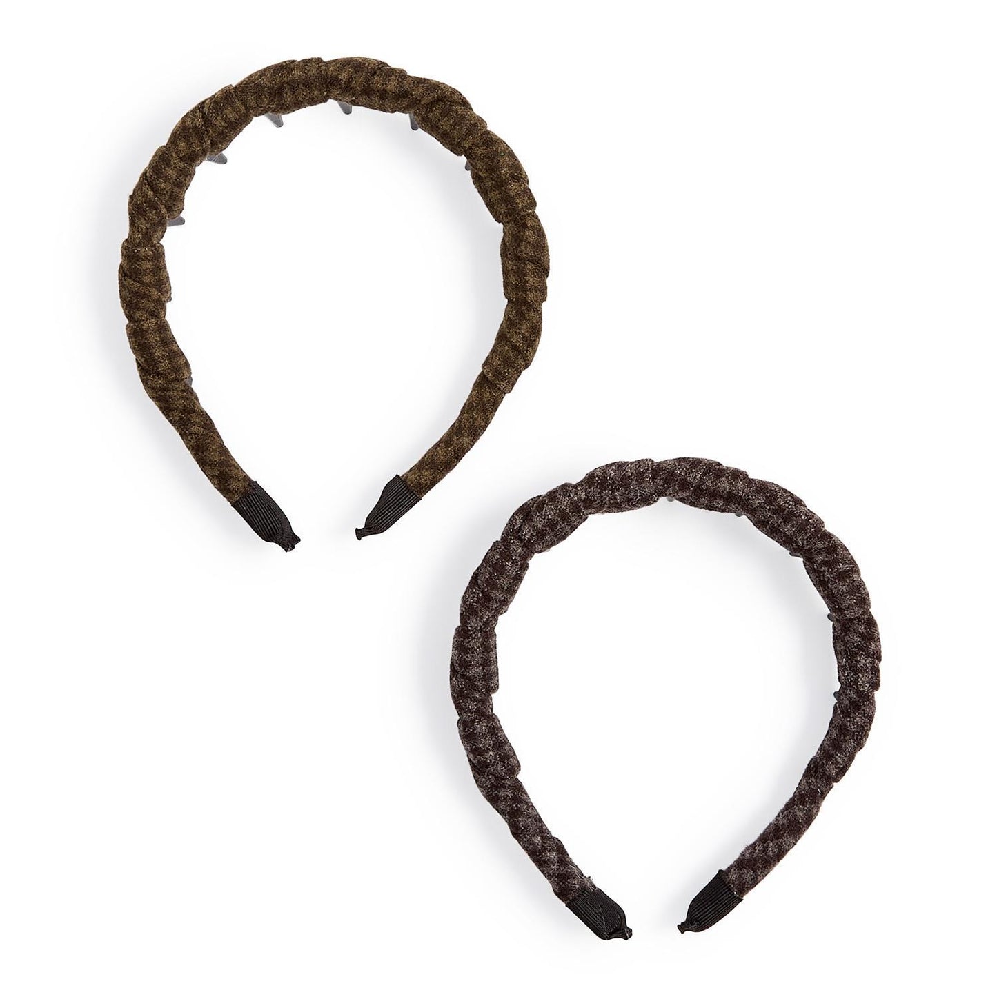 Plaid Hair Day Fabric Wrapped Zig Zag Headband