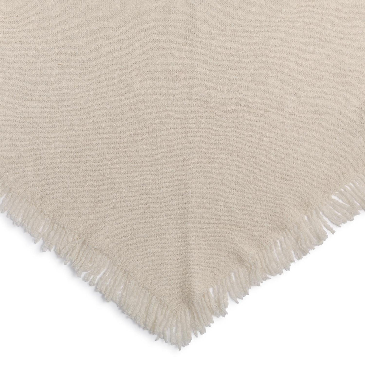 Effortless Soft Wool Blend Triangle Shawl with Fringe Trim (*Two Colors*)