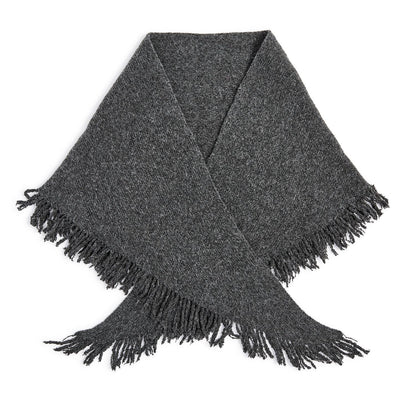 Effortless Soft Wool Blend Triangle Shawl with Fringe Trim (*Two Colors*)