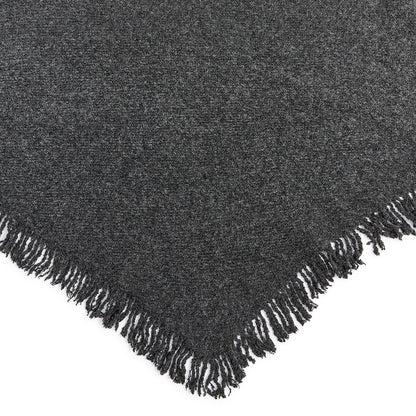 Effortless Soft Wool Blend Triangle Shawl with Fringe Trim (*Two Colors*)