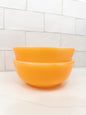 S/2 Vintage Fire-King Orange Milk Glass Bowl