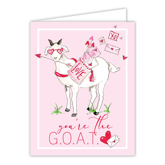 You're the GOAT Valentine Greeting Card